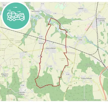 intervention épaviste à Flavy-le-Martel