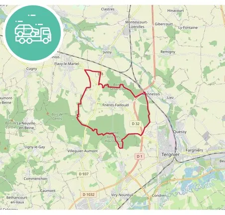 intervention épaviste à Frières-Faillouël