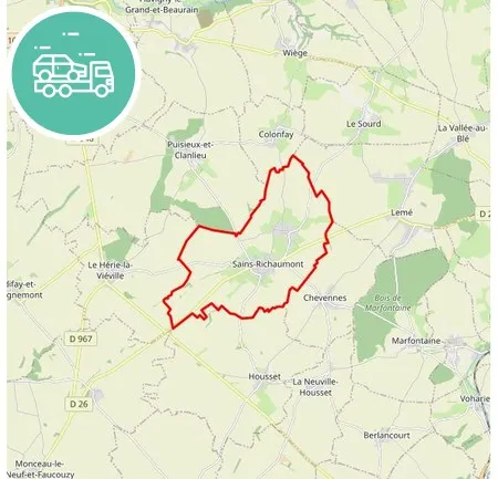 intervention épaviste à Sains-Richaumont