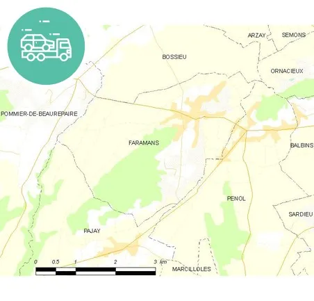 intervention épaviste à Faramans