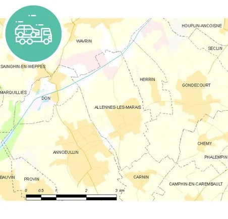 intervention épaviste à Allennes-les-Marais