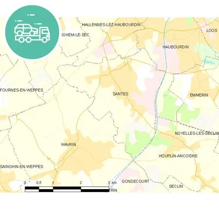 intervention épaviste à Santes