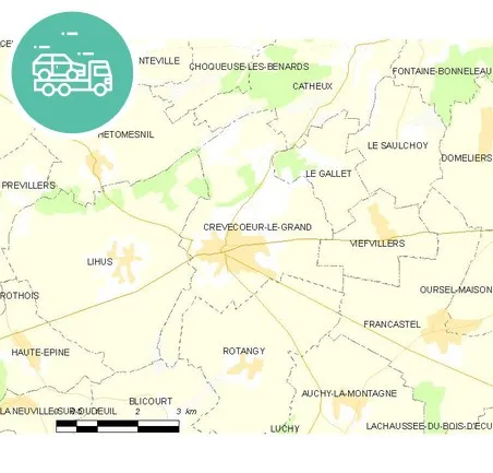 intervention épaviste à Crèvecœur-le-Grand