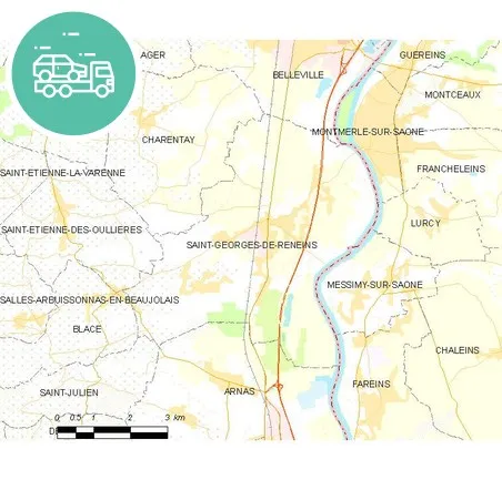 intervention épaviste à Saint-Georges-de-Reneins