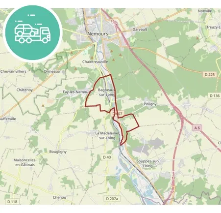 intervention épaviste à Bagneaux-sur-Loing
