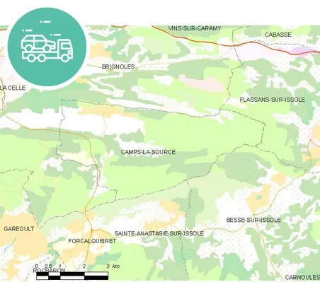intervention épaviste à Camps-la-Source