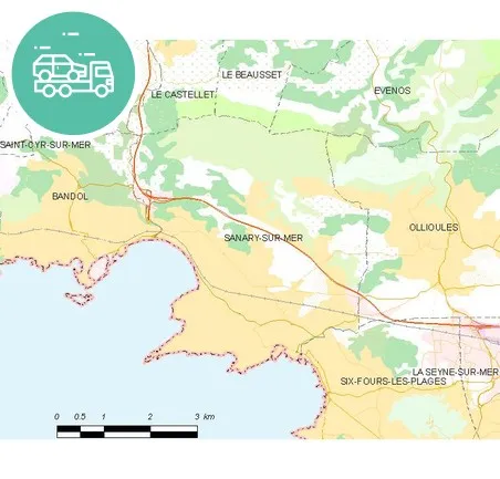 intervention épaviste à Sanary-sur-Mer